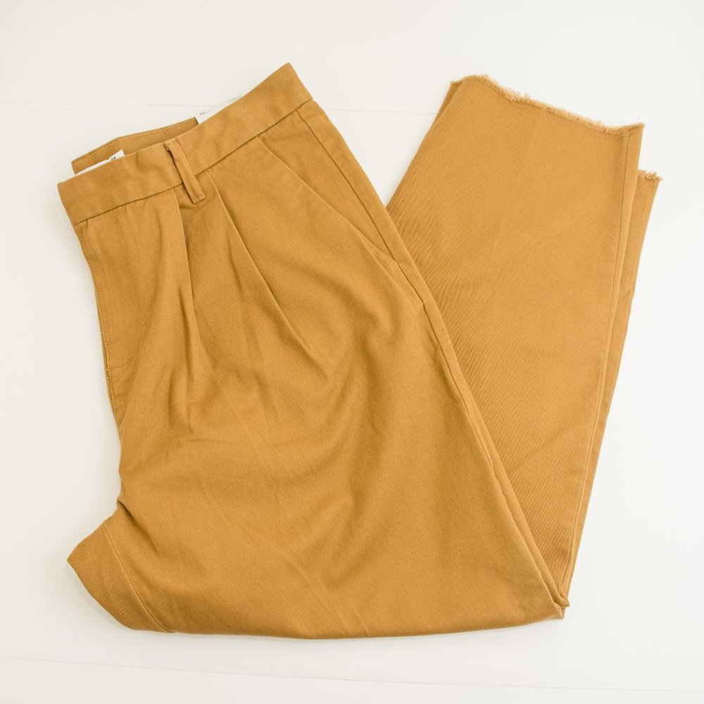 The Rail Cropped Fit Brown Pleated Pants